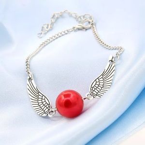 🎉 New Harry Potter Red Golden Snitch Bracelet